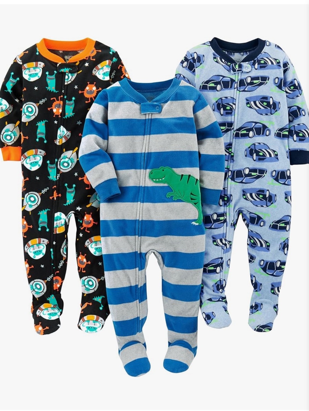 Simple Joys by Carter’s Footed One-Piece Pajamas- Pack of 3
